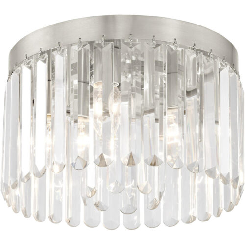 1 Light Palacial Bronze Mini Pendant with Clear Crystals Shade-Lighting LumensPendant Lights