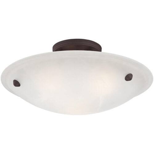 3 Light Bronze Ceiling Light fixture with Honey Alabaster Glass Shade-Lighting LumensFlush Mount Ceiling Lights