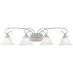 1 Light Bronze Mini Pendant with White Alabaster Glass Shade-Lighting LumensPendant Lights