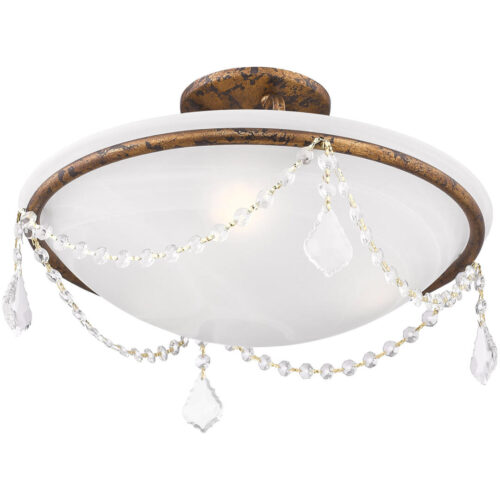 4 Light Verona Bronze Ceiling Light fixture with White Alabaster Glass Shade-Lighting LumensChandeliers