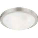 4 Light Brushed Nickel Ceiling Light fixture with White Alabaster Glass Shade-Lighting LumensChandeliers