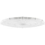 White Ceiling Medallion with Polyurethane Foam base with 12 Dia-Lighting LumensMedallion