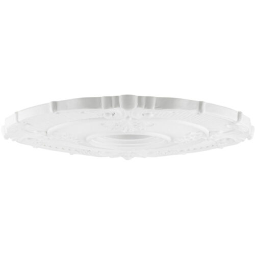 White Ceiling Medallion with Polyurethane Foam base with 12 Dia-Lighting LumensMedallion