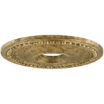 Antique Silver Leaf Ceiling Medallion with Polyurethane Foam base with 20 Dia-Lighting LumensMedallion