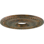 Antique Silver Leaf Ceiling Medallion with Polyurethane Foam base with 24 Dia-Lighting LumensMedallion