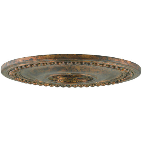 Antique Silver Leaf Ceiling Medallion with Polyurethane Foam base with 24 Dia-Lighting LumensMedallion