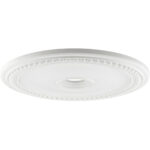 Antique Silver Leaf Ceiling Medallion with Polyurethane Foam base with 30 Dia-Lighting LumensMedallion