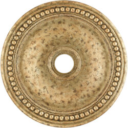 Antique Gold Leaf Ceiling Medallion with Polyurethane Foam base with 36 Dia-Lighting LumensMedallion