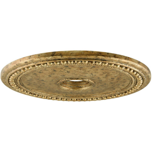 Antique Gold Leaf Ceiling Medallion with Polyurethane Foam base with 36 Dia-Lighting LumensMedallion