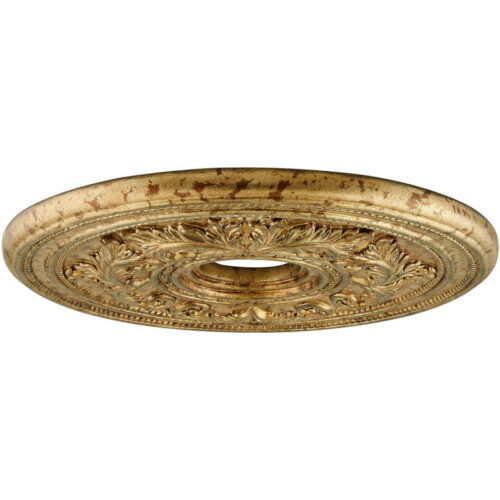 Palacial Bronze with Gilded Accents Ceiling Medallion with Polyurethane Foam base with 40.5 Dia-Lighting LumensMedallion