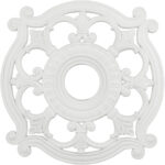 White Ceiling Medallion with Polyurethane Foam base with 23.5 Dia-Lighting LumensMedallion