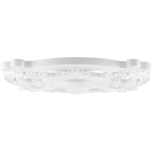 White Ceiling Medallion with Polyurethane Foam base with 23.5 Dia-Lighting LumensMedallion