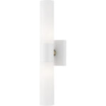 10102-13 2 Light Textured White ADA Vanity Sconce-Lighting LumensWall Sconces