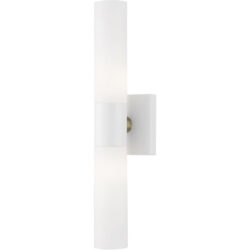 10102-13 2 Light Textured White ADA Vanity Sconce-Lighting LumensWall Sconces