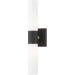 10102-14 2 Light Textured Black ADA Vanity Sconce-Lighting LumensWall Sconces