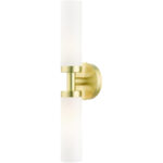 10104-12 2 Light Satin Brass ADA Vanity Sconce-Lighting LumensWall Sconces