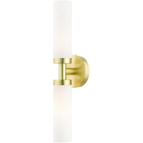 10104-12 2 Light Satin Brass ADA Vanity Sconce-Lighting LumensWall Sconces