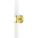 10104-12 2 Light Satin Brass ADA Vanity Sconce-Lighting LumensWall Sconces