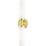 10104-12 2 Light Satin Brass ADA Vanity Sconce-Lighting LumensWall Sconces