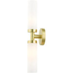 10104-12 2 Light Satin Brass ADA Vanity Sconce-Lighting LumensWall Sconces