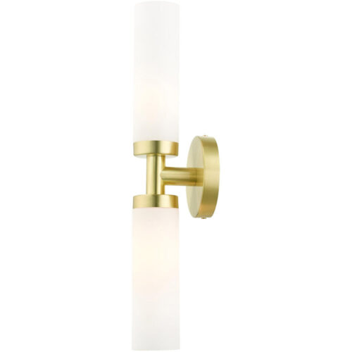 10104-12 2 Light Satin Brass ADA Vanity Sconce-Lighting LumensWall Sconces