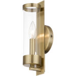 4.75 inch 1 Light Antique Brass ADA Wall Sconce with Clear Glass Shade-Lighting LumensWall Sconces