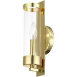 4.75 inch 1 Light Polished Brass ADA Wall Sconce with Clear Glass Shade-Lighting LumensWall Sconces