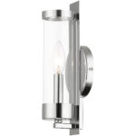 4.75 inch 1 Light Polished Chrome ADA Wall Sconce with Clear Glass Shade-Lighting LumensWall Sconces