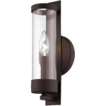 4.75 inch 1 Light Bronze Wall Sconce with Clear Glass Shade-Lighting LumensWall Sconces