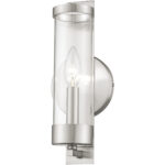 4.75 inch 1 Light Brushed Nickel Wall Sconce with Clear Glass Shade-Lighting LumensWall Sconces