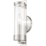 4.75 inch 1 Light Brushed Nickel Wall Sconce with Clear Glass Shade-Lighting LumensWall Sconces