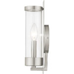 4.75 inch 1 Light Brushed Nickel Wall Sconce with Clear Glass Shade-Lighting LumensWall Sconces