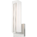 4.375 inch 10W LED Polished Chrome ADA Wall Sconce with Satin White Acrylic Shade Shade-Lighting LumensWall Sconces