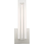 4.375 inch 10W LED Brushed Nickel ADA Wall Sconce with Satin White Acrylic Shade Shade-Lighting LumensWall Sconces