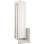 4.375 inch 10W LED Brushed Nickel ADA Wall Sconce with Satin White Acrylic Shade Shade-Lighting LumensWall Sconces