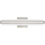 4.375 inch 20W LED Brushed Nickel ADA Bathroom Vanity light fixture with Satin White Acrylic Shade-Lighting LumensBath/Vanity