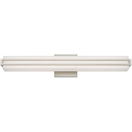 4.375 inch 32W LED Brushed Nickel ADA Bathroom Vanity light fixture with Satin White Acrylic Shade-Lighting LumensBath/Vanity