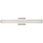 4.375 inch 32W LED Brushed Nickel ADA Bathroom Vanity light fixture with Satin White Acrylic Shade-Lighting LumensBath/Vanity