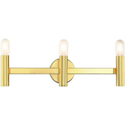 10343-02 3 Light Polished Brass ADA Vanity Sconce-Lighting LumensWall Sconces