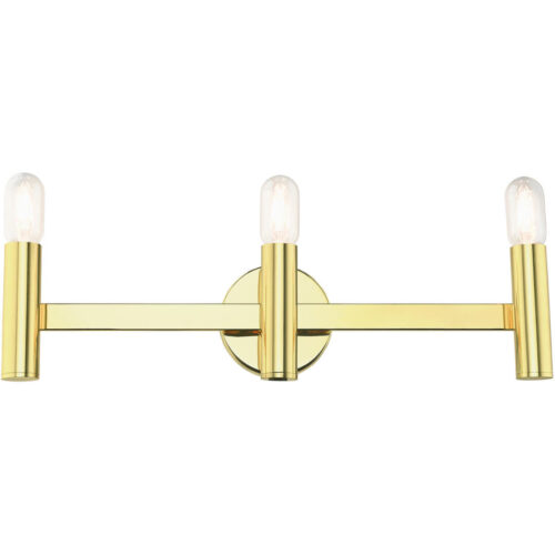 10343-02 3 Light Polished Brass ADA Vanity Sconce-Lighting LumensWall Sconces