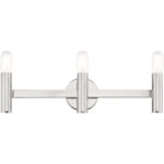 23.5 inch 3 Light Polished Chrome ADA Bathroom Vanity light fixture with Steel base material-Lighting LumensBath/Vanity