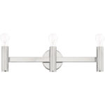 23.5 inch 3 Light Polished Chrome ADA Bathroom Vanity light fixture with Steel base material-Lighting LumensBath/Vanity