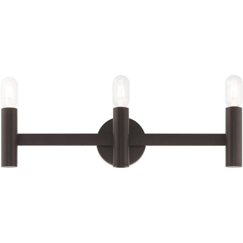 23.5 inch 3 Light Bronze ADA Bathroom Vanity light fixture with Steel base material-Lighting LumensBath/Vanity