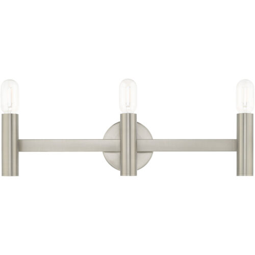 23.5 inch 3 Light Brushed Nickel ADA Bathroom Vanity light fixture with Steel base material-Lighting LumensBath/Vanity