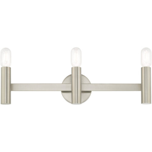 23.5 inch 3 Light Brushed Nickel ADA Bathroom Vanity light fixture with Steel base material-Lighting LumensBath/Vanity