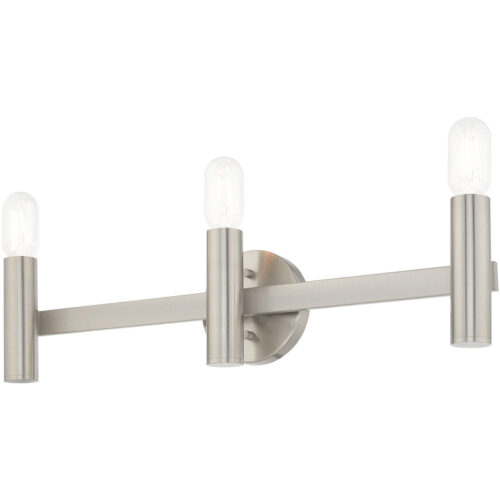 23.5 inch 3 Light Brushed Nickel ADA Bathroom Vanity light fixture with Steel base material-Lighting LumensBath/Vanity