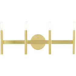 10344-12 4 Light Satin Brass ADA Vanity Sconce-Lighting LumensWall Sconces