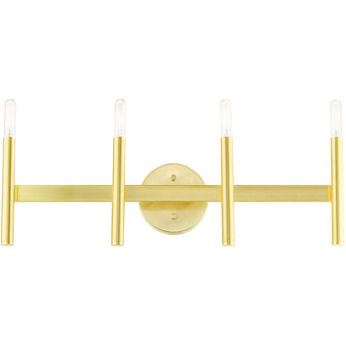 10344-12 4 Light Satin Brass ADA Vanity Sconce-Lighting LumensWall Sconces