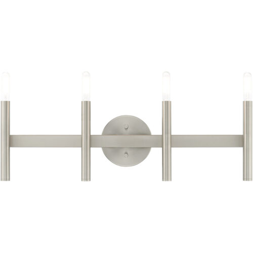 23.5 inch 4 Light Brushed Nickel ADA Bathroom Vanity light fixture with Steel base material-Lighting LumensBath/Vanity