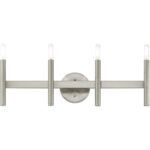 23.5 inch 4 Light Brushed Nickel ADA Bathroom Vanity light fixture with Steel base material-Lighting LumensBath/Vanity